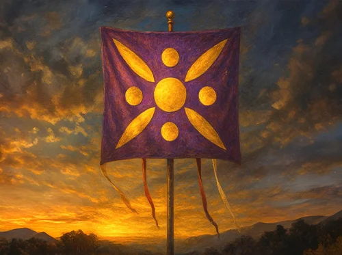 بازسازی درفش کاویانی بر اساس داستانهای شاهنامه و آثار باستانی